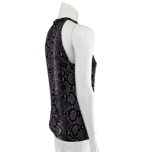 Michael Kors Python Print Stretch Tank Top with Buckle Collar - Picture 6 of 16